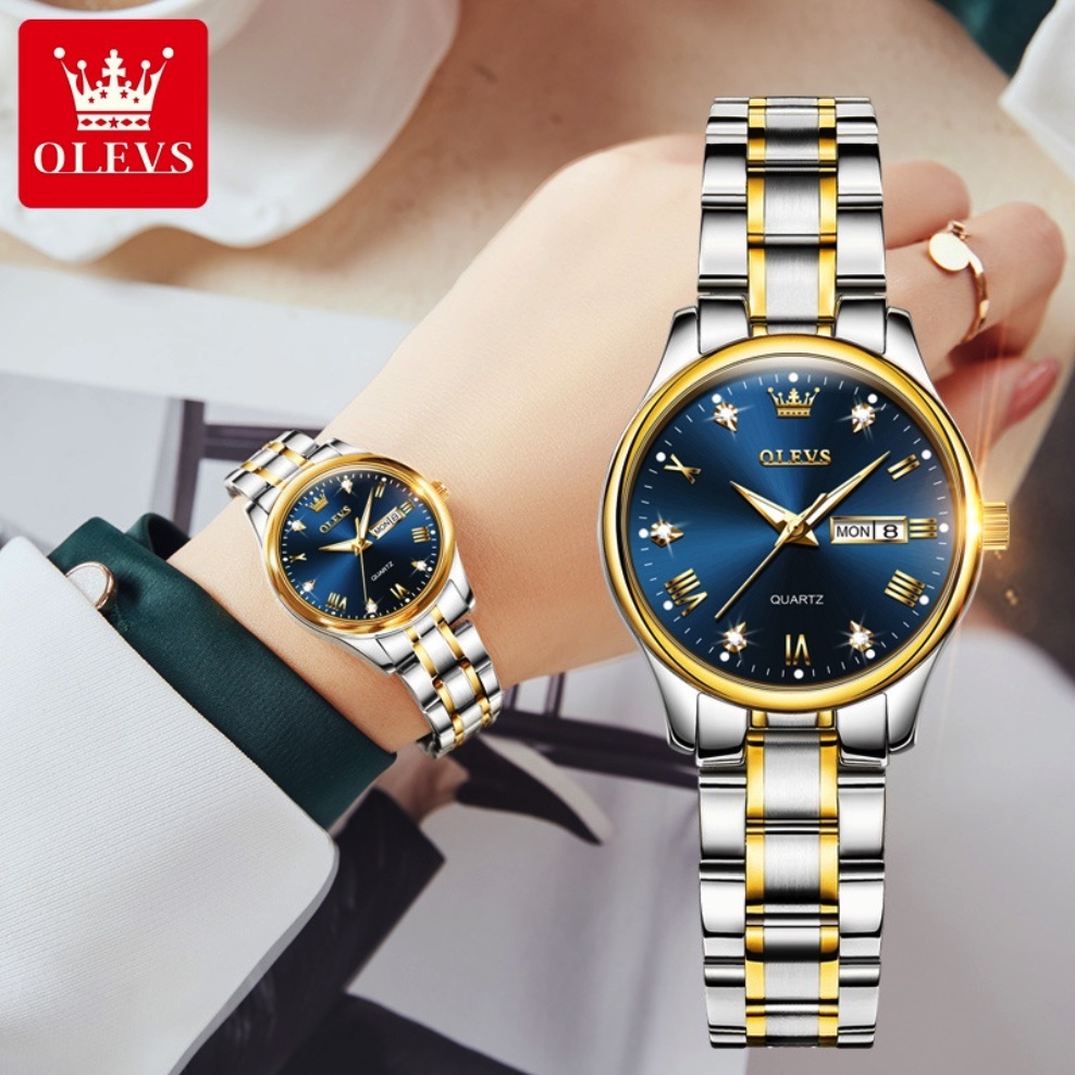 Hot Selling Oris Watches Quartz Watch Diamond Watch Women's Watch (Blue Women's Between Steel Bands)