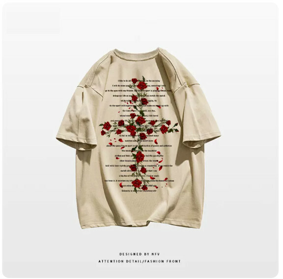 熱賣圓領T恤【M-3XL】【卡其色】(下單後聯絡客服確認發貨尺碼) 