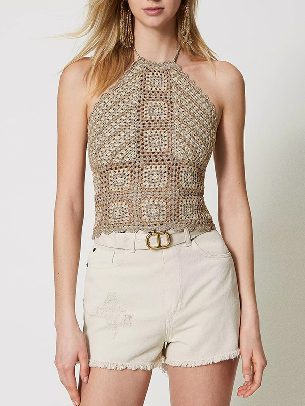 TWIN-SET 丹寧短褲