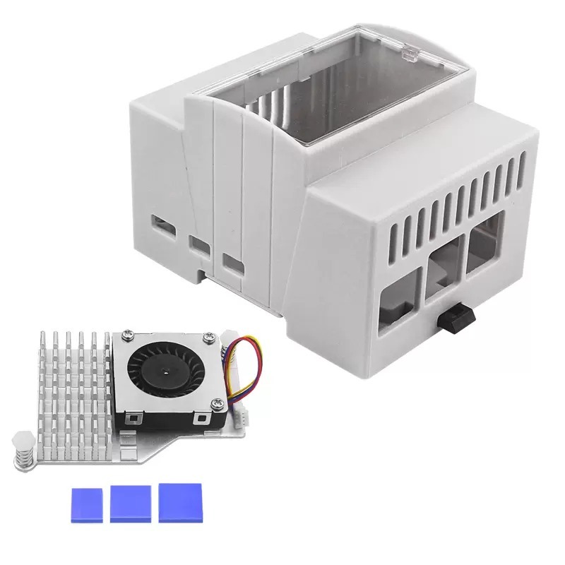 樹莓派5 Raspberry Pi 5 ABS軌道式散熱外殼 (含風扇+散熱片)