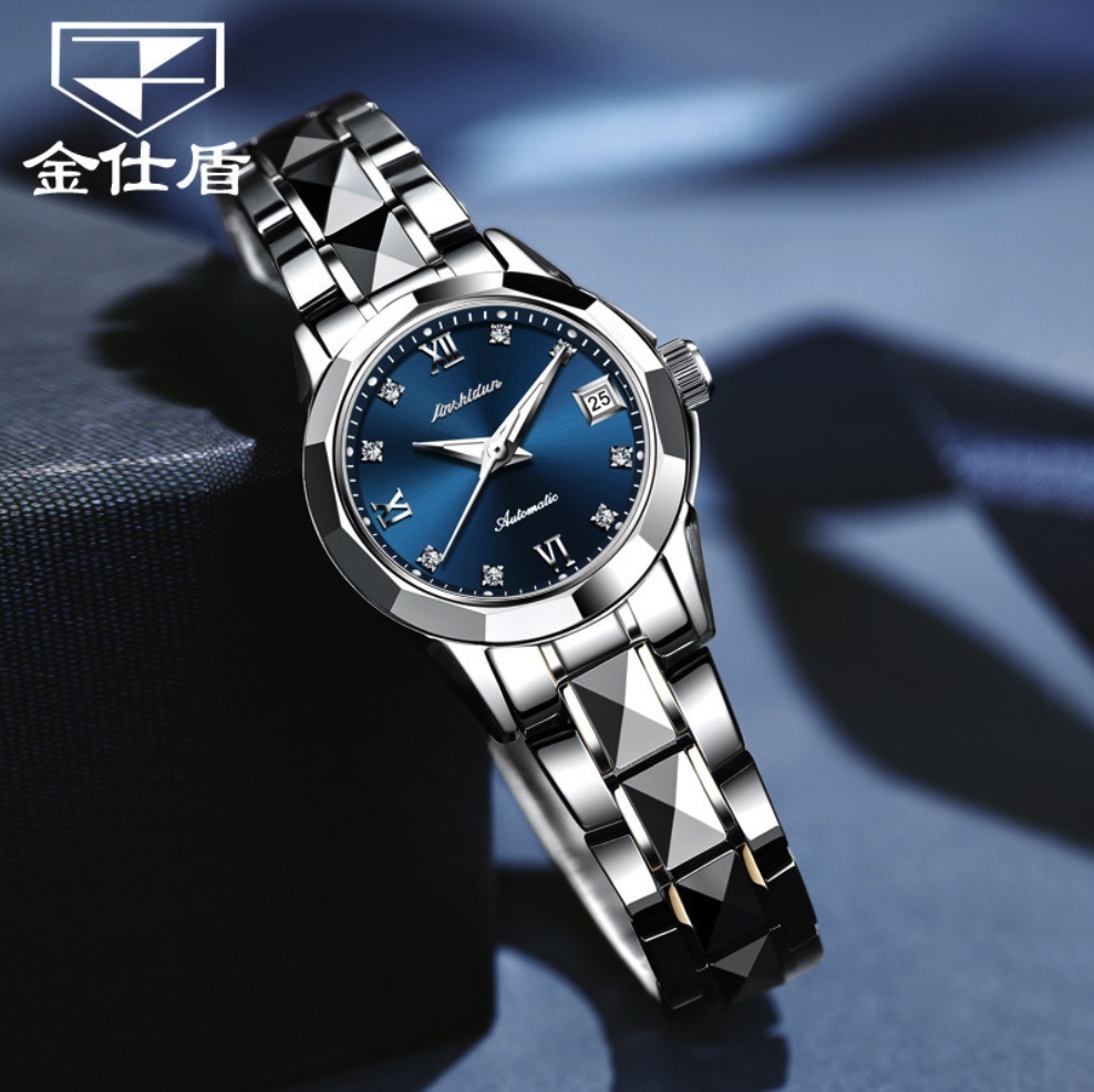 Hot Selling Oris Fully Automatic Mechanical Watch Waterproof Women's Watch (Steel Strap Original Blue Women's)