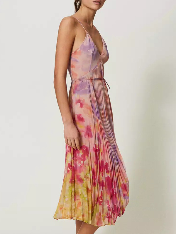 TWIN-SET 暈染細肩帶洋裝