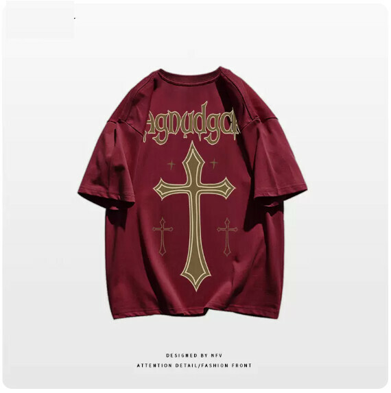 熱賣圓領T恤【M-3XL】【酒紅色】(下單後聯絡客服確認發貨尺碼) 