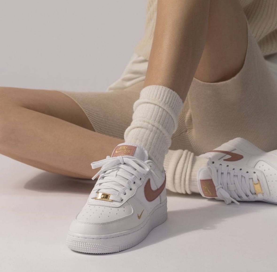 Nike Air Force 1 AF1 紅玫瑰小金勾 小金勾 皮革 女款 CZ0270-103/預購