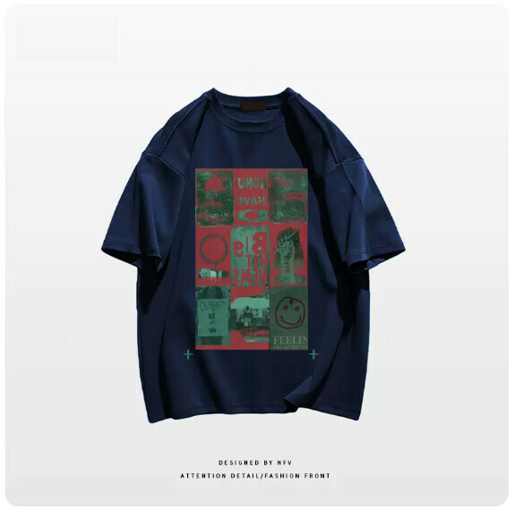 熱賣圓領T恤【M-3XL】【藏青色】(下單後聯絡客服確認發貨尺碼) 