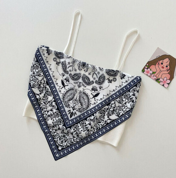 Summer Cashew Flower Camisole (White) [One Size]