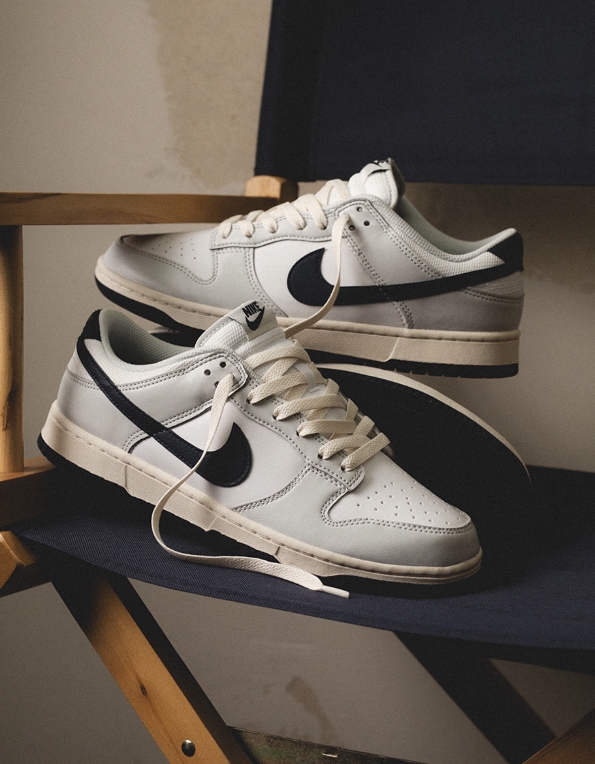 Nike Dunk Low 煙燻灰海軍藍勾勾 灰白色 復古 奶油底 HF4299-001/預購