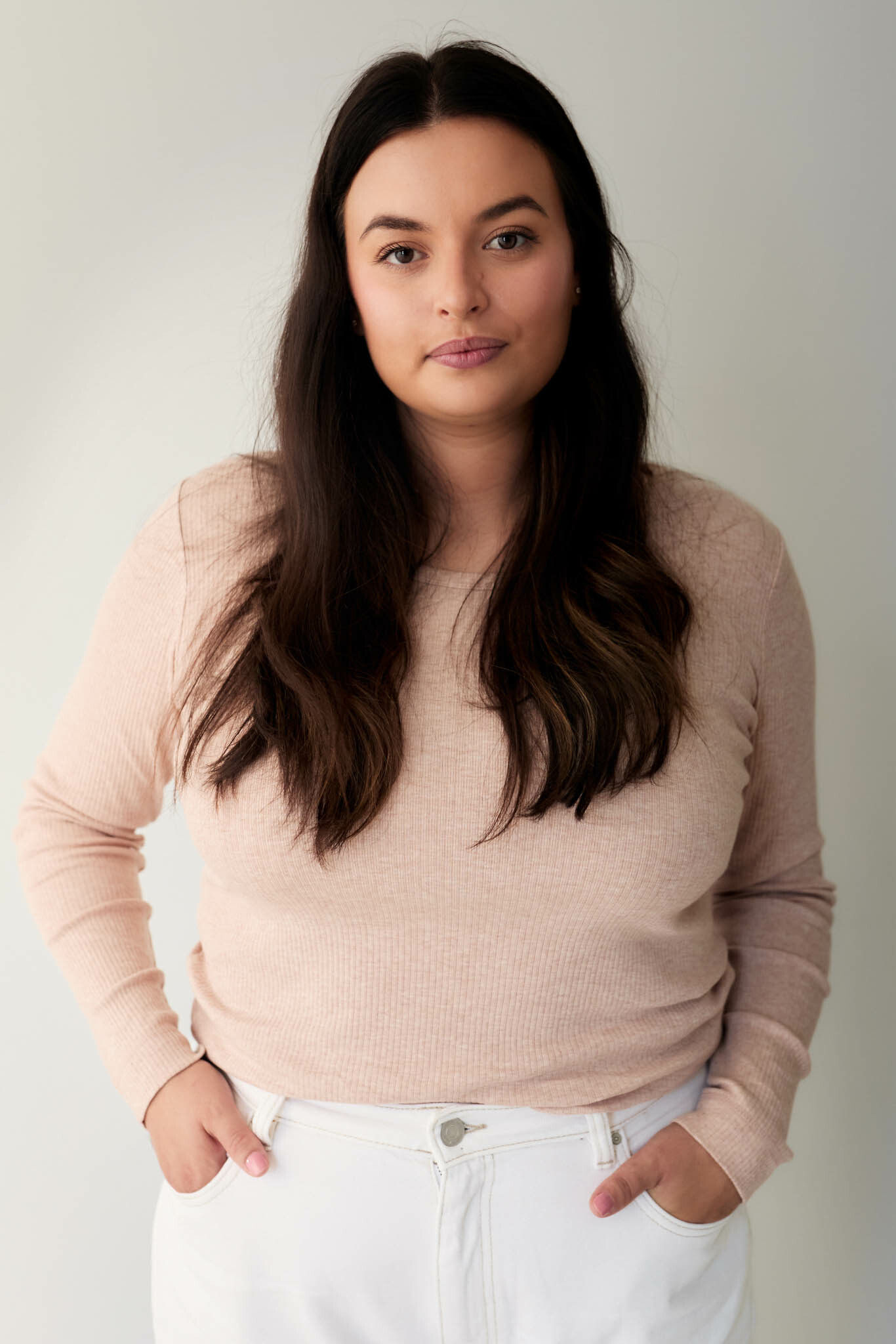 JAMIE KAY - 大人款 Organic Cotton Modal Womens Long Sleeve Top（Dusky Rose Marle）