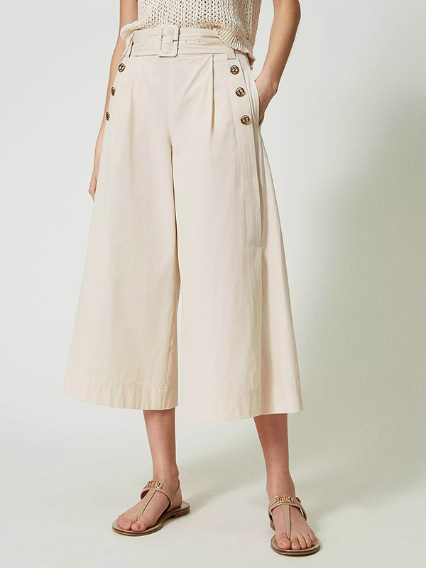 TWIN-SET 排釦褲裙