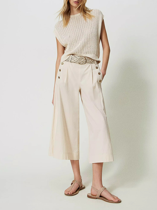 TWIN-SET 排釦褲裙