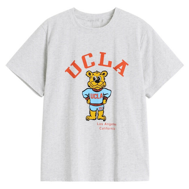 Hot selling round neck short-sleeved T-shirt (grey) (S-XL size) (contact customer service after placing the order to confirm the delivery size)
