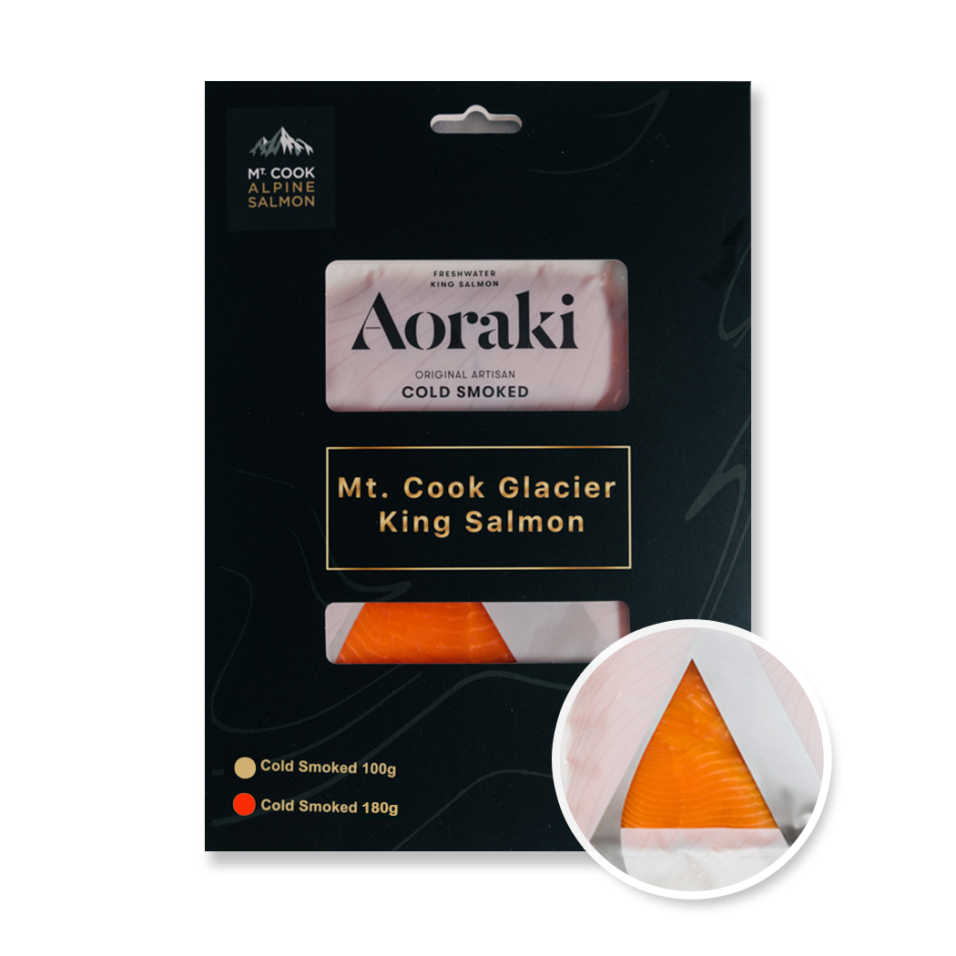 庫克山冰河冷燻帝王鮭魚 (180g)