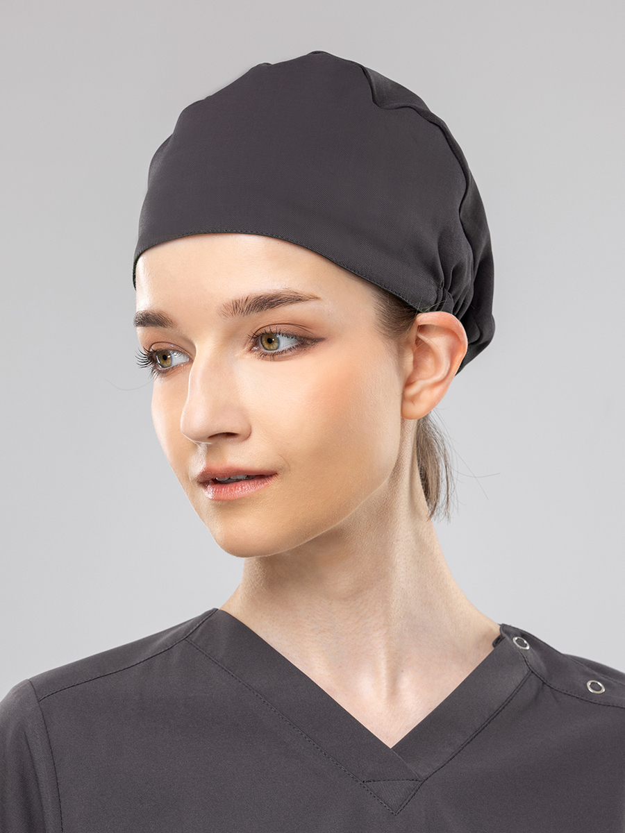 【 T08-6-W7 】吸汗全包覆刷手帽-AC輕羽布-暗岩灰