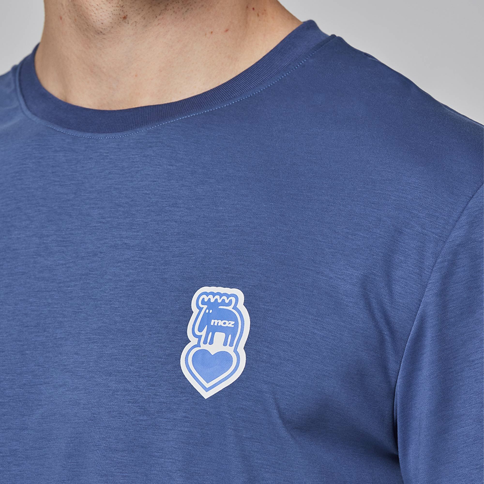 moz Sweden M-shaped moose comfortable glacier cotton 100% cotton cool stretch T-shirt