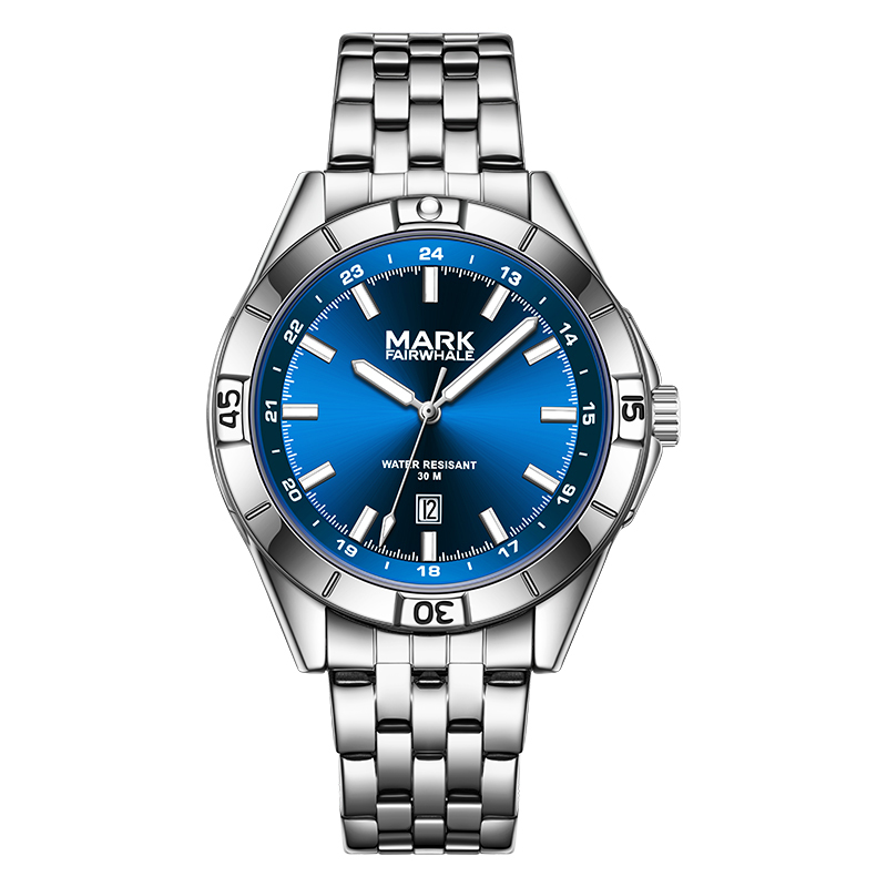 【Mark Fairwhale 馬克菲爾】FW-5810 三針 夜光 低調 奢華 優雅 經典 手錶 跑車 日期顯示 -