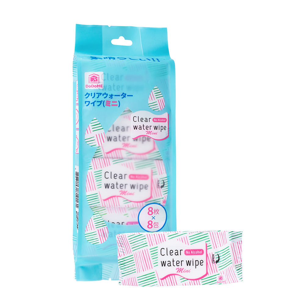 DoDoME 迷你純水濕紙巾(8枚x8包裝)
