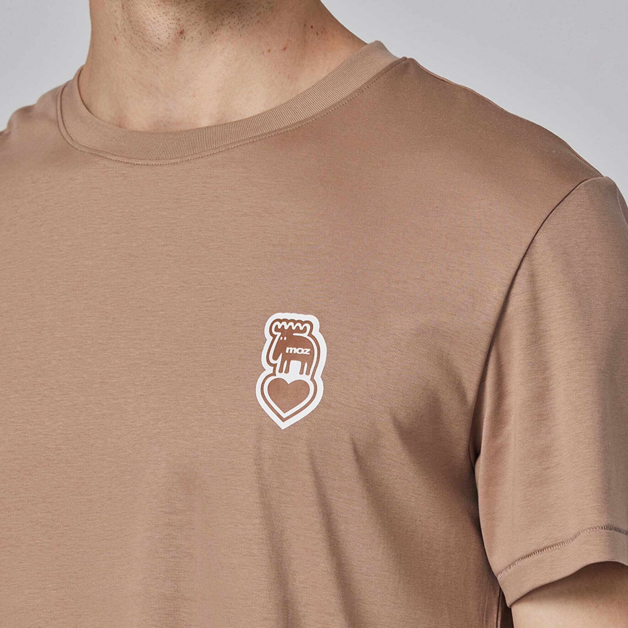 moz Sweden M-shaped moose comfortable glacier cotton 100% cotton cool stretch T-shirt