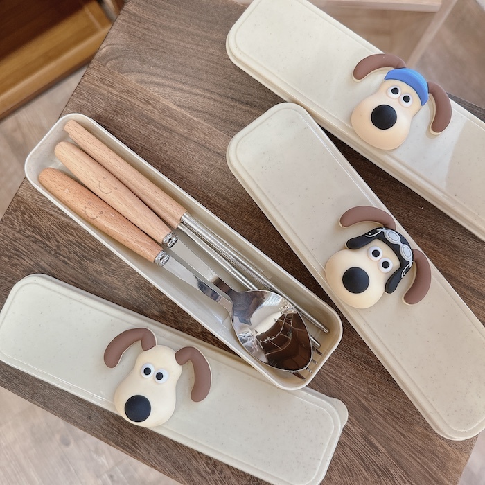 《51468》阿高掌門狗攜帶3件餐具組