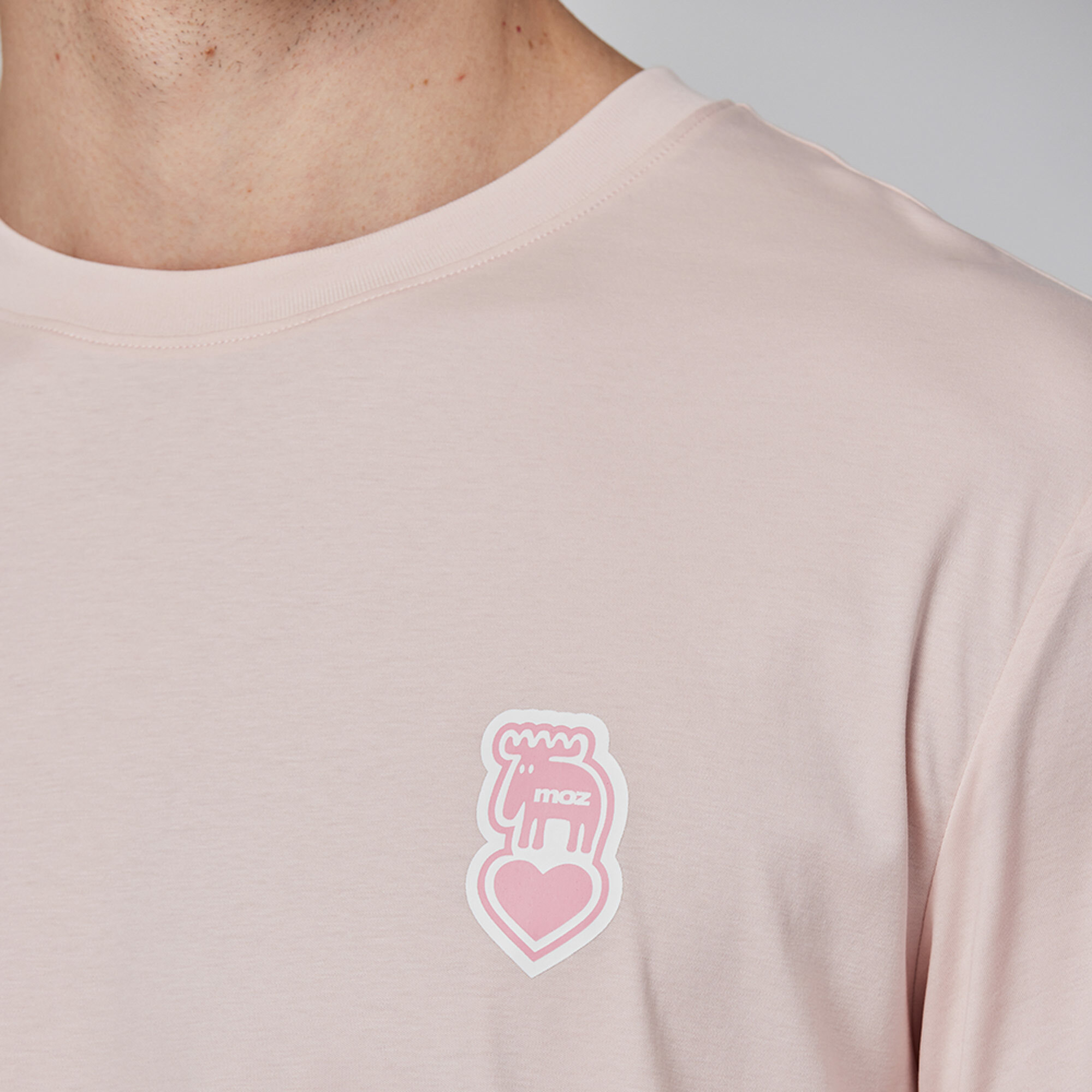 moz Sweden M-shaped moose comfortable glacier cotton 100% cotton cool stretch T-shirt