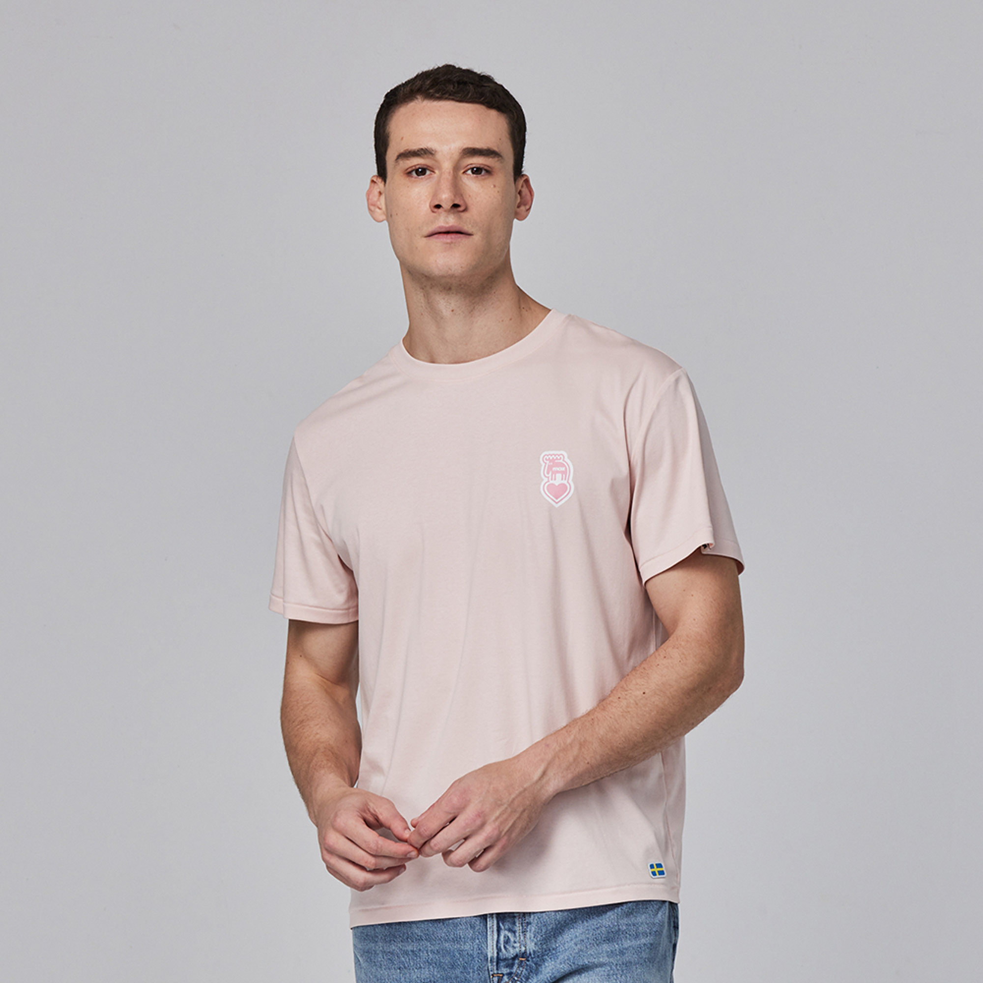 moz Sweden M-shaped moose comfortable glacier cotton 100% cotton cool stretch T-shirt