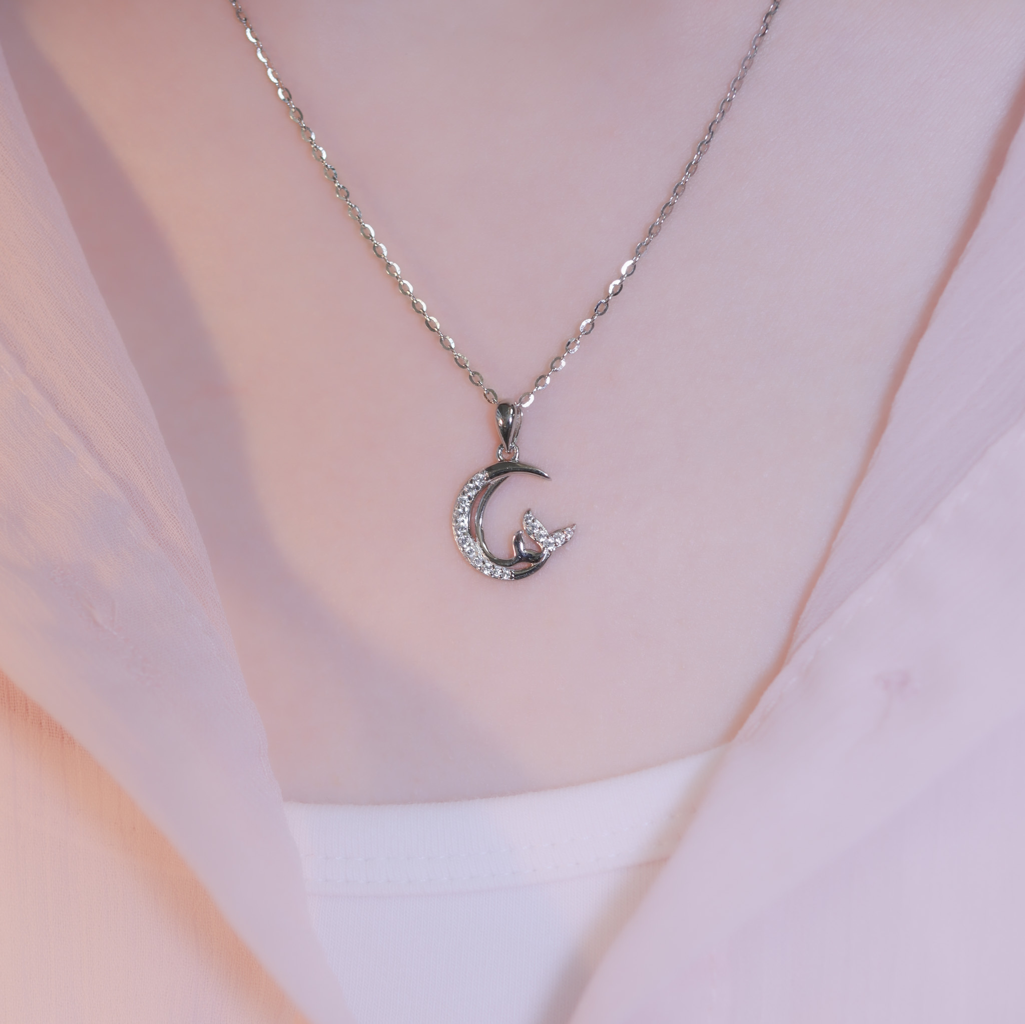 | 925 Silver・White Gold・Rose Gold | Mermaid Story Necklace（Silver / Rose Gold） | NE1081 |