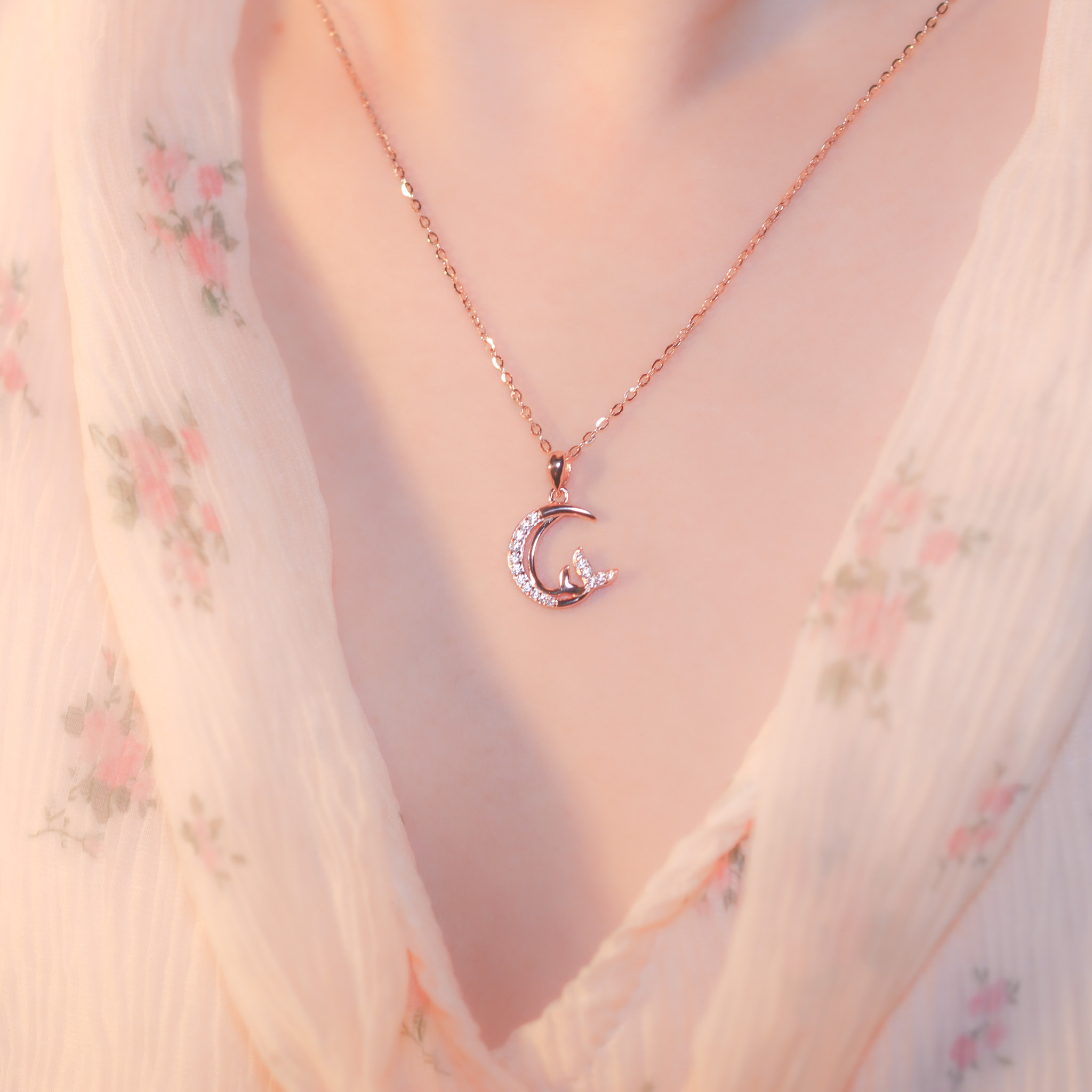 | 925 Silver・White Gold・Rose Gold | Mermaid Story Necklace（Silver / Rose Gold） | NE1081 |