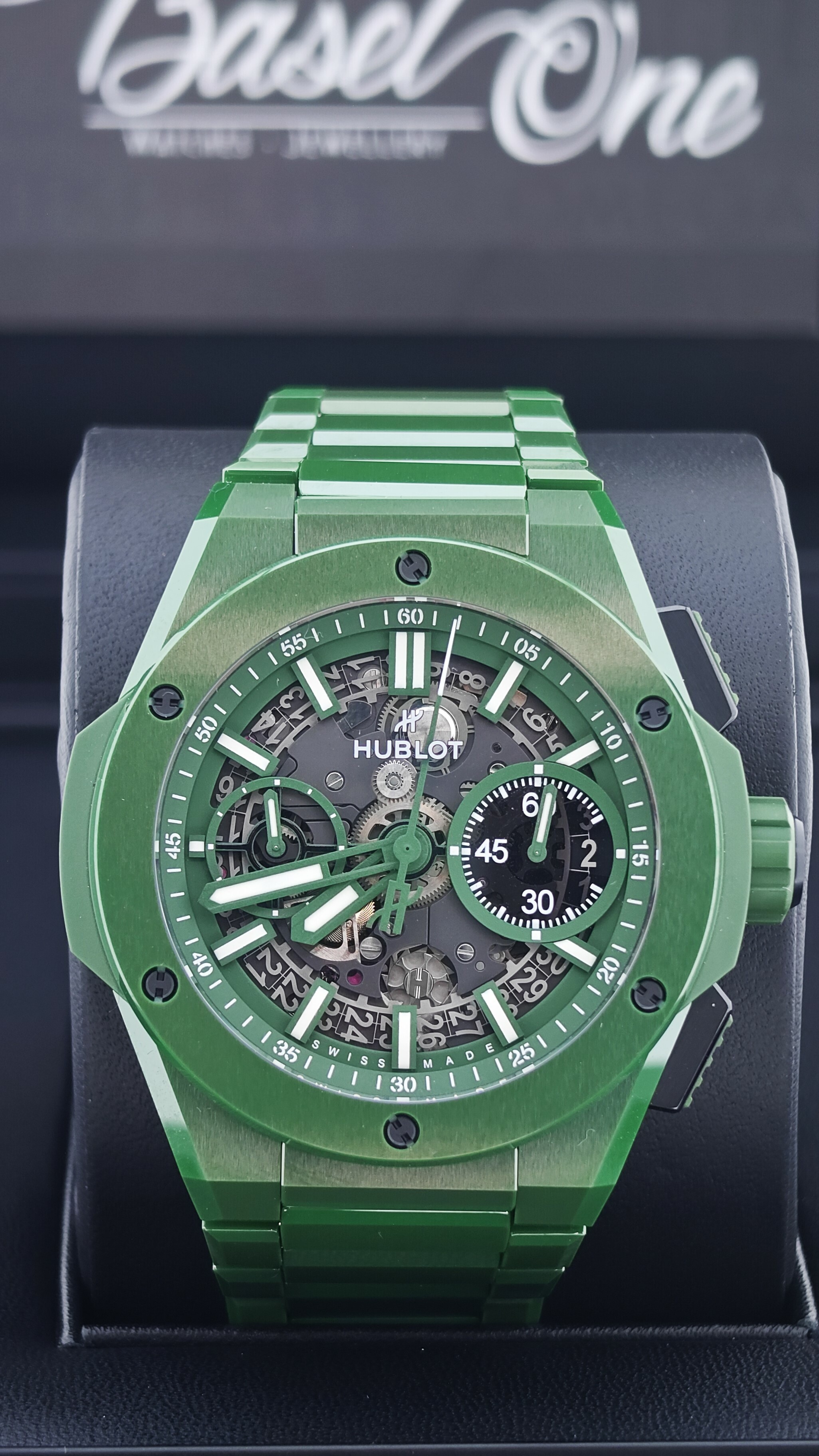 BRAND NEW HUBLOT 451.GX.5220.GX UNICO BIG BANG SKY GREEN CERAMIC 42 MM boutique exclusive limited 250 pcs