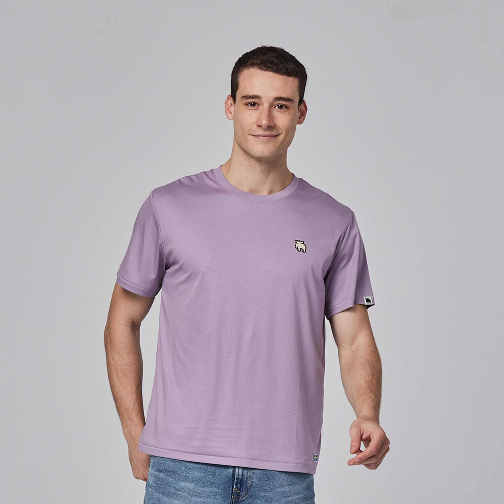 moz Sweden M-shaped moose comfortable glacier cotton 100% cotton cool stretch T-shirt