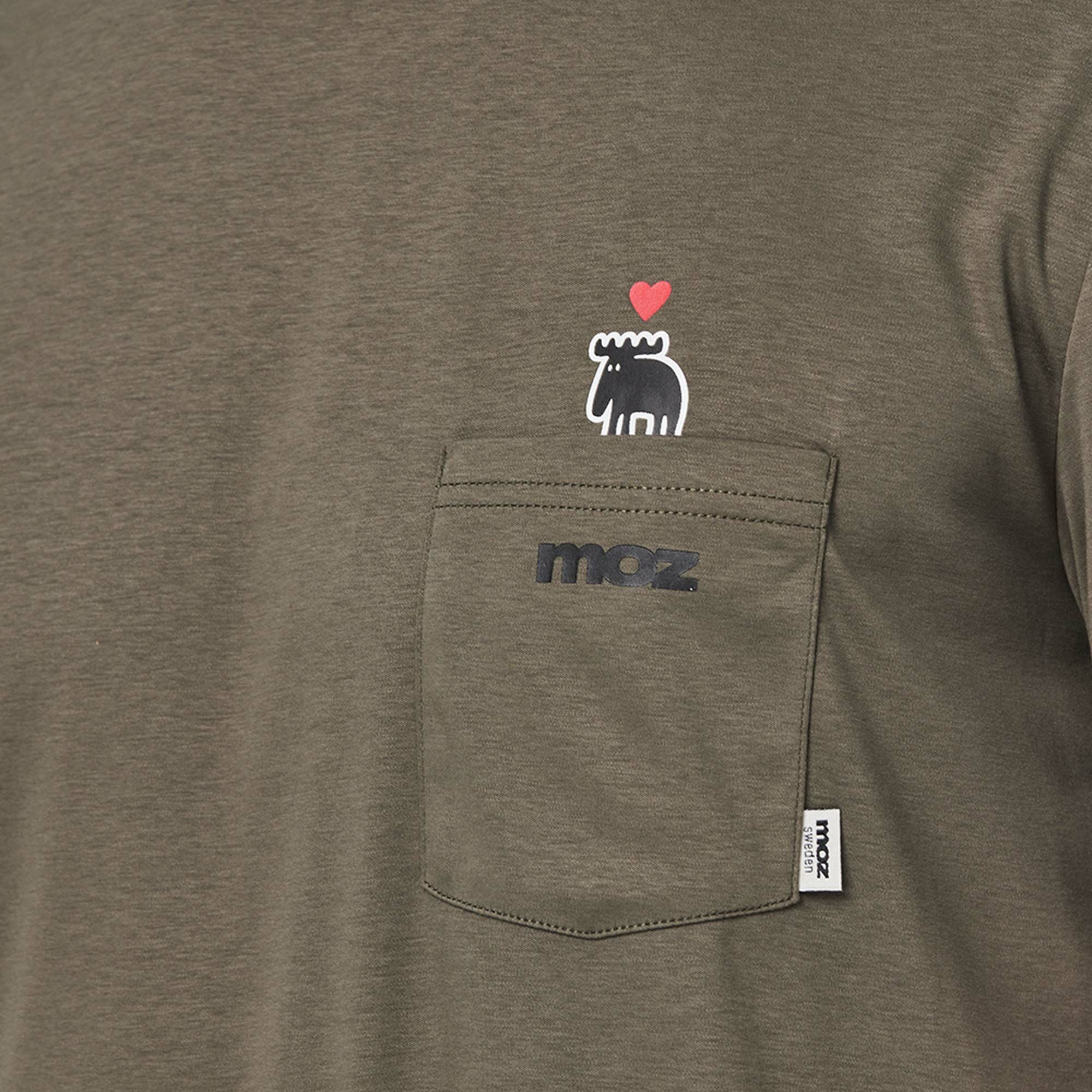 moz Sweden M-shaped moose comfortable glacier cotton 100% cotton cool stretch T-shirt