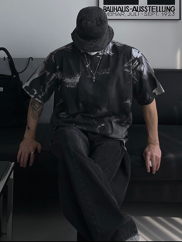 墨水寬鬆短袖T恤