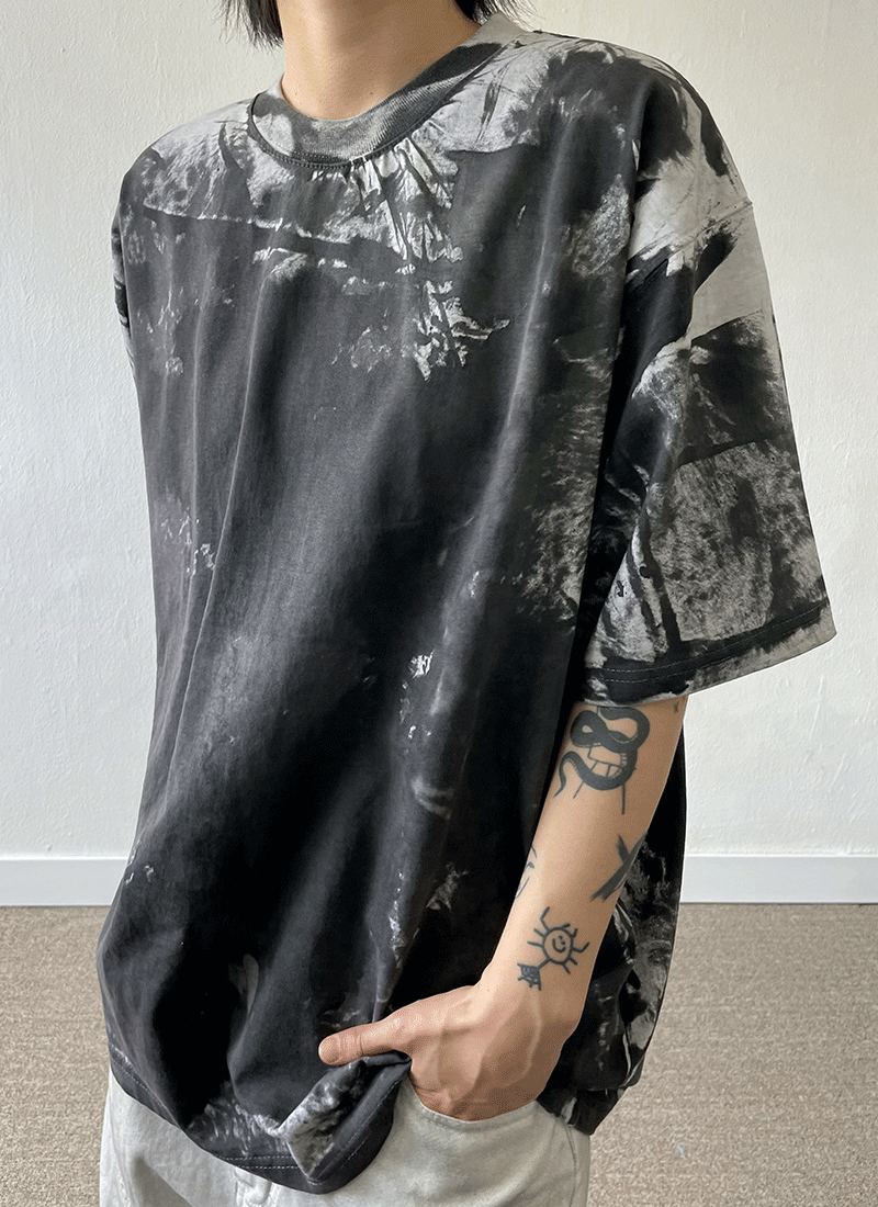 墨水寬鬆短袖T恤