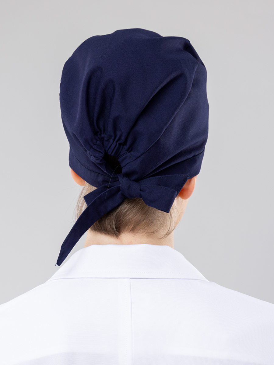 【 T08-5-B9 】吸汗綁帶刷手帽-C經典布-深海藍