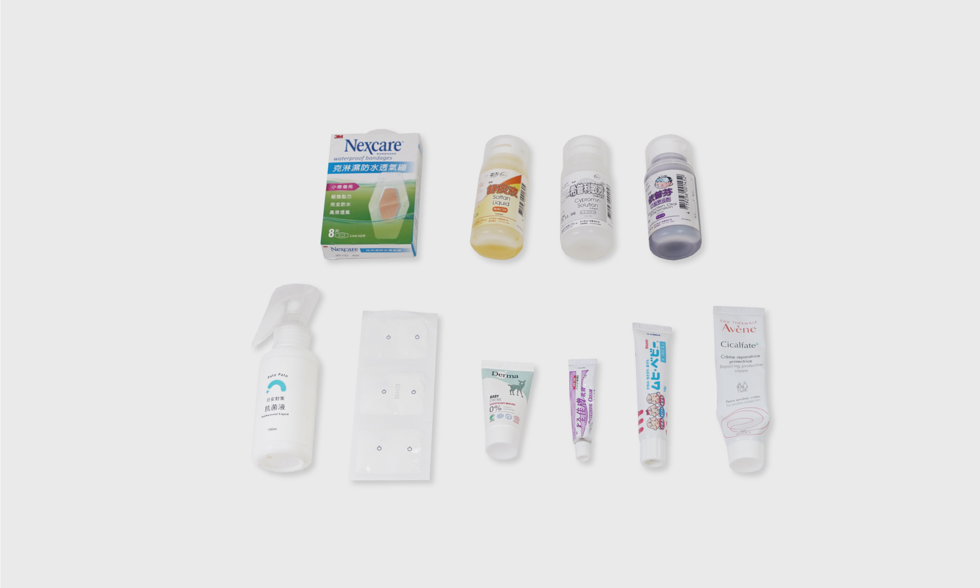 這是一張緊急避難時需要攜帶的醫藥用品類圖片