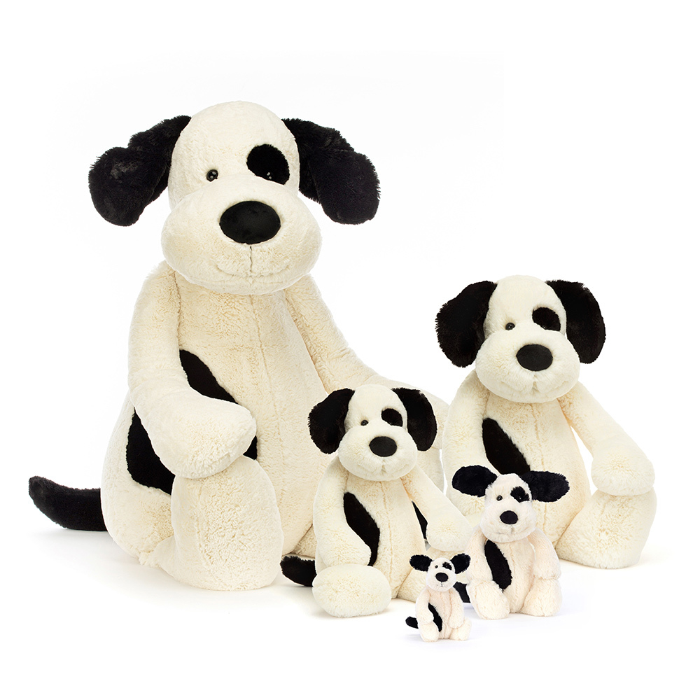 Jellycat Bashful Black & Cream Puppy 大白狗/海盜狗