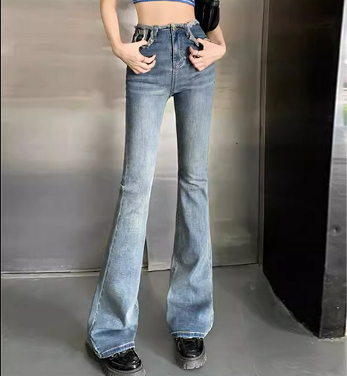 Hot selling skinny jeans [blue trousers] [XS-2XL] (please contact customer service to confirm the delivery size after placing the order)