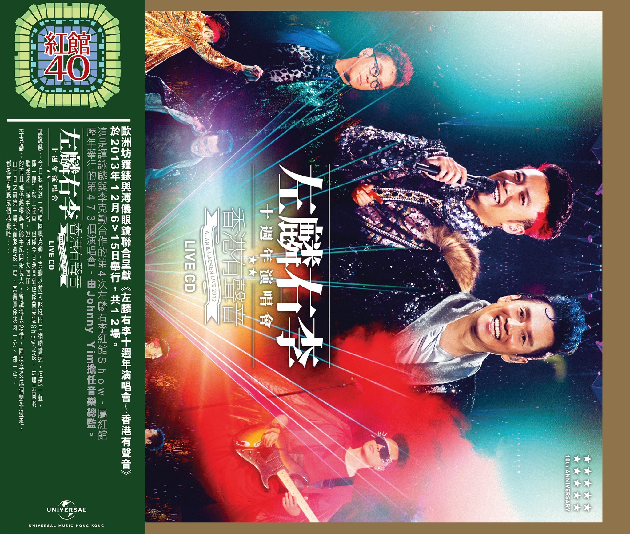 紅館40系列-譚詠麟 Alan Tam/李克勤 Hacken Lee - 左麟右李十週年演唱會 香港 有聲音 3CD