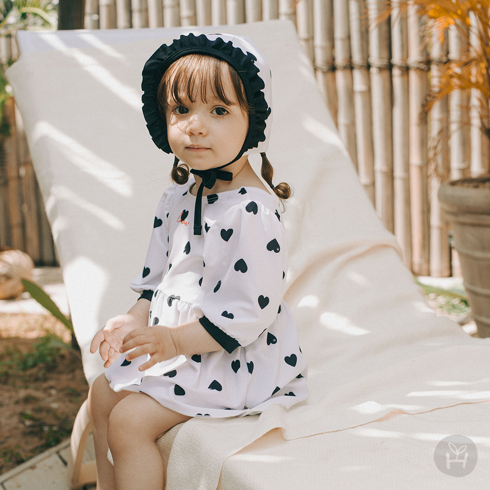 Happy Prince◼夏款 女寶寶愛心洋裝泳衣