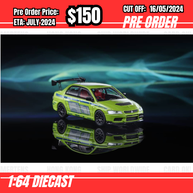 PO-$150 * Speed GT * 1:64 Lancer Evo IX FNF Green [OD14/05]
