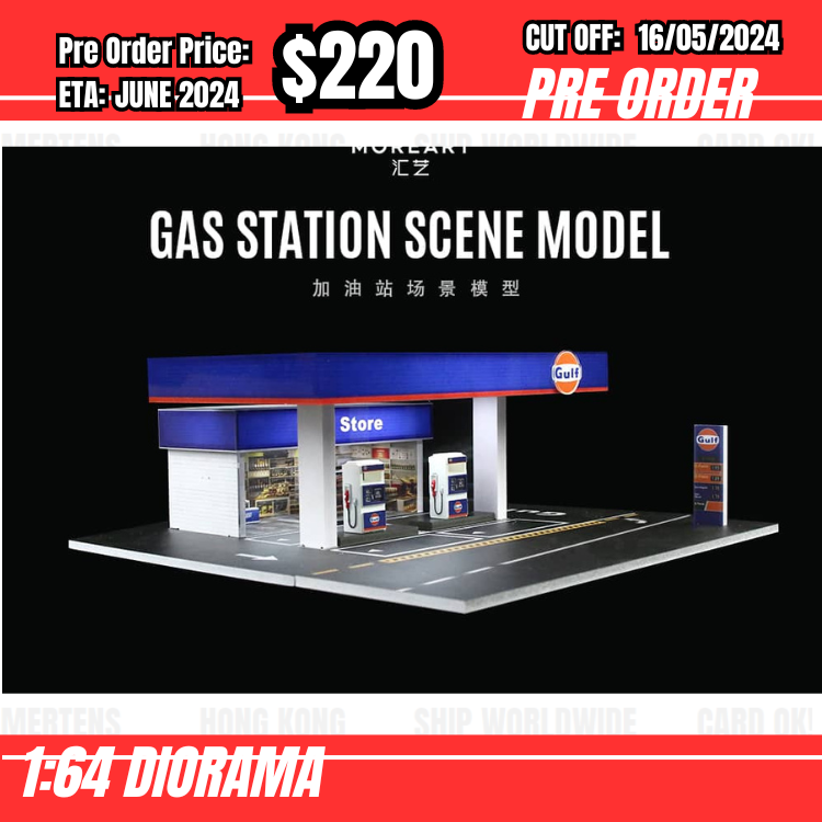 PO-$220 * Moreart * 1:64 Diorama - Gas Station Gulf [OD14/05]