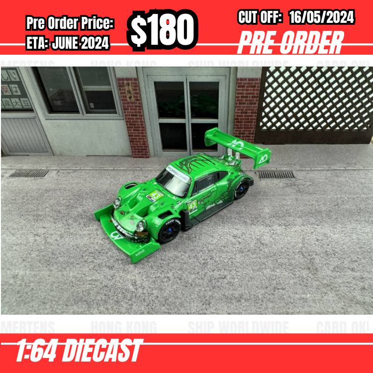 PO-$180 * Top Models  * 1:64 911 RSR Hoonigan Tyrannosaurus Green #43 [OD14/05]