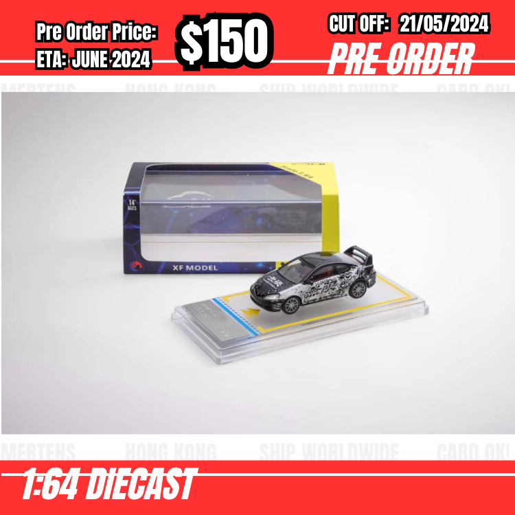 PO-$150 * XF Model * 1:64 Honda Integra Type R DC5 Black Livery [OD14/05]