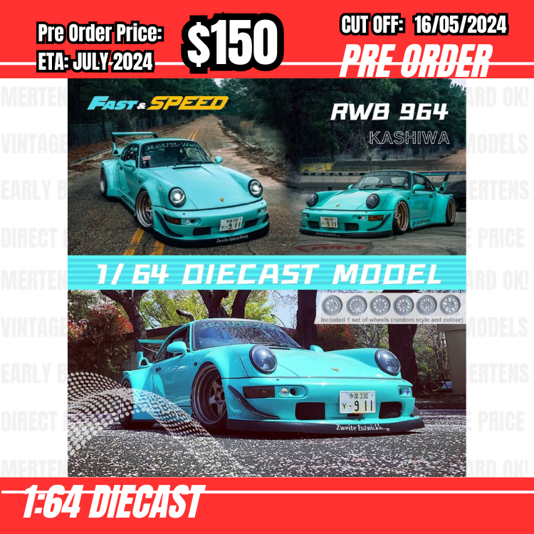 PO-$150 * Fast Speed * 1:64 RWB964 Blue Kashiwa [OD14/05]