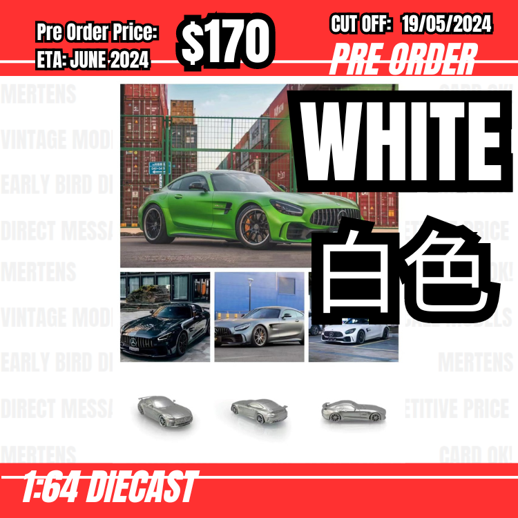 PO-$170 * League Model * 1:64 AMG GT GTR 2017 White [OD14/05]