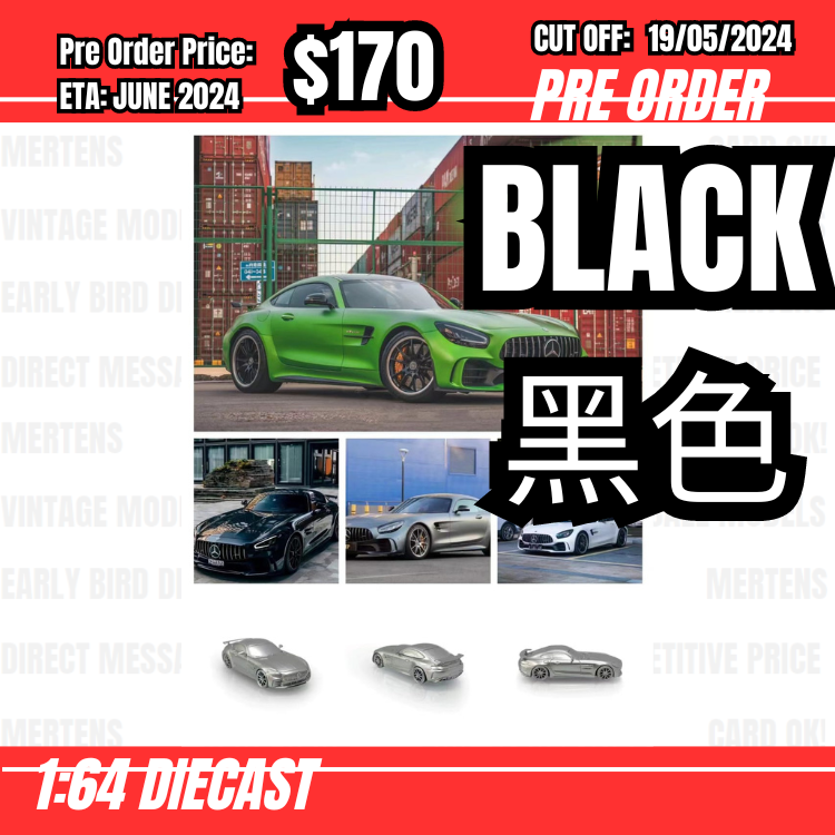 PO-$170 * League Model * 1:64 AMG GT GTR 2017 Black [OD14/05]