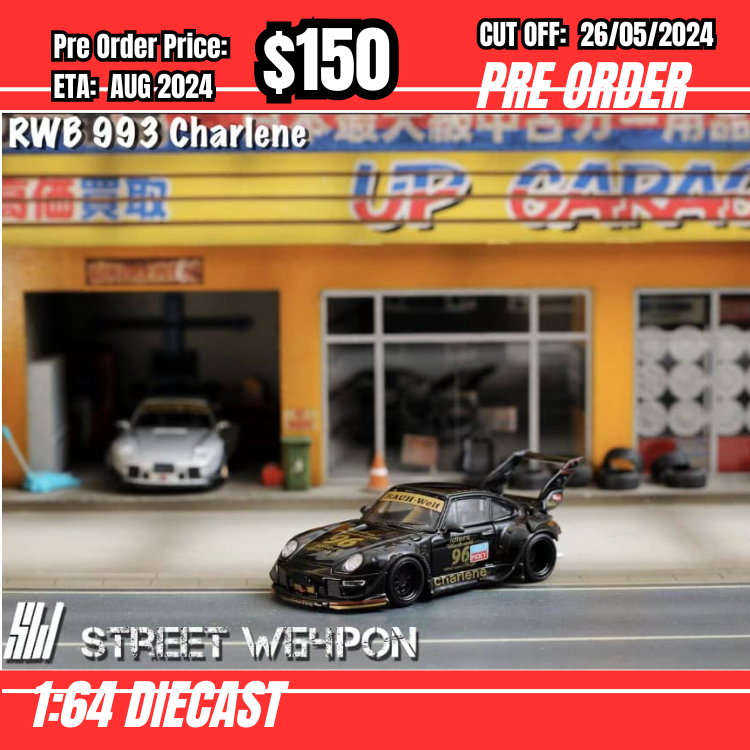 PO-$150 * Street Weapon * 1:64 RWB993 Charlene Black #96 High Wing [OD14/05]