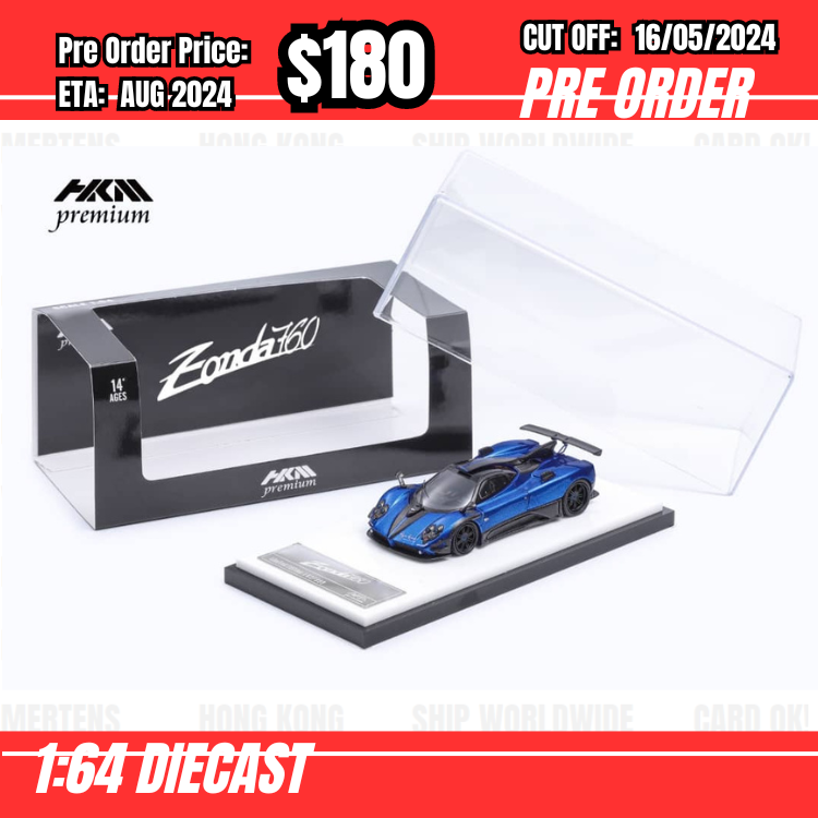 PO-$180 * HKM * 1:64 Premium Zonda 760 Blue [OD14/05]