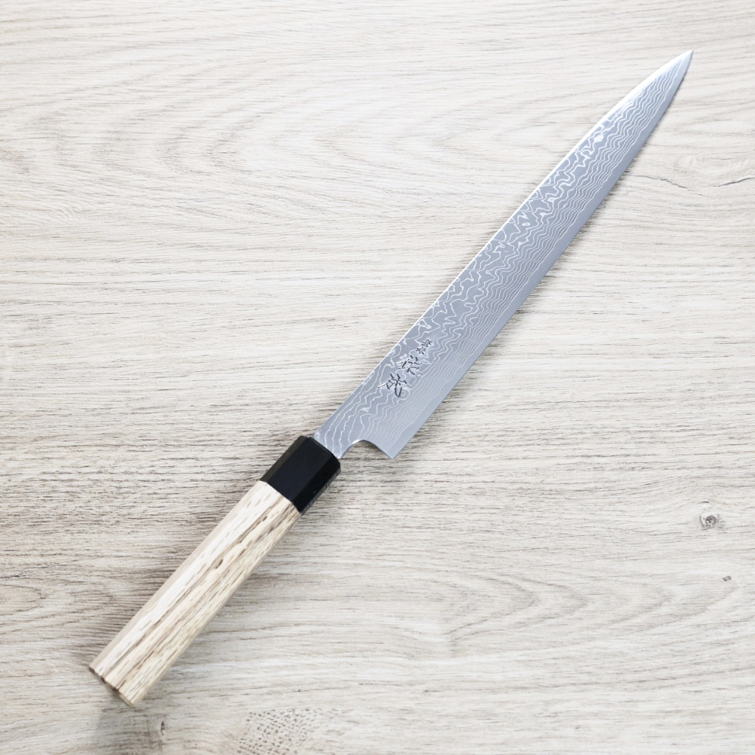 佑成 筋引 270mm SG2粉末HSS鋼 大馬士革