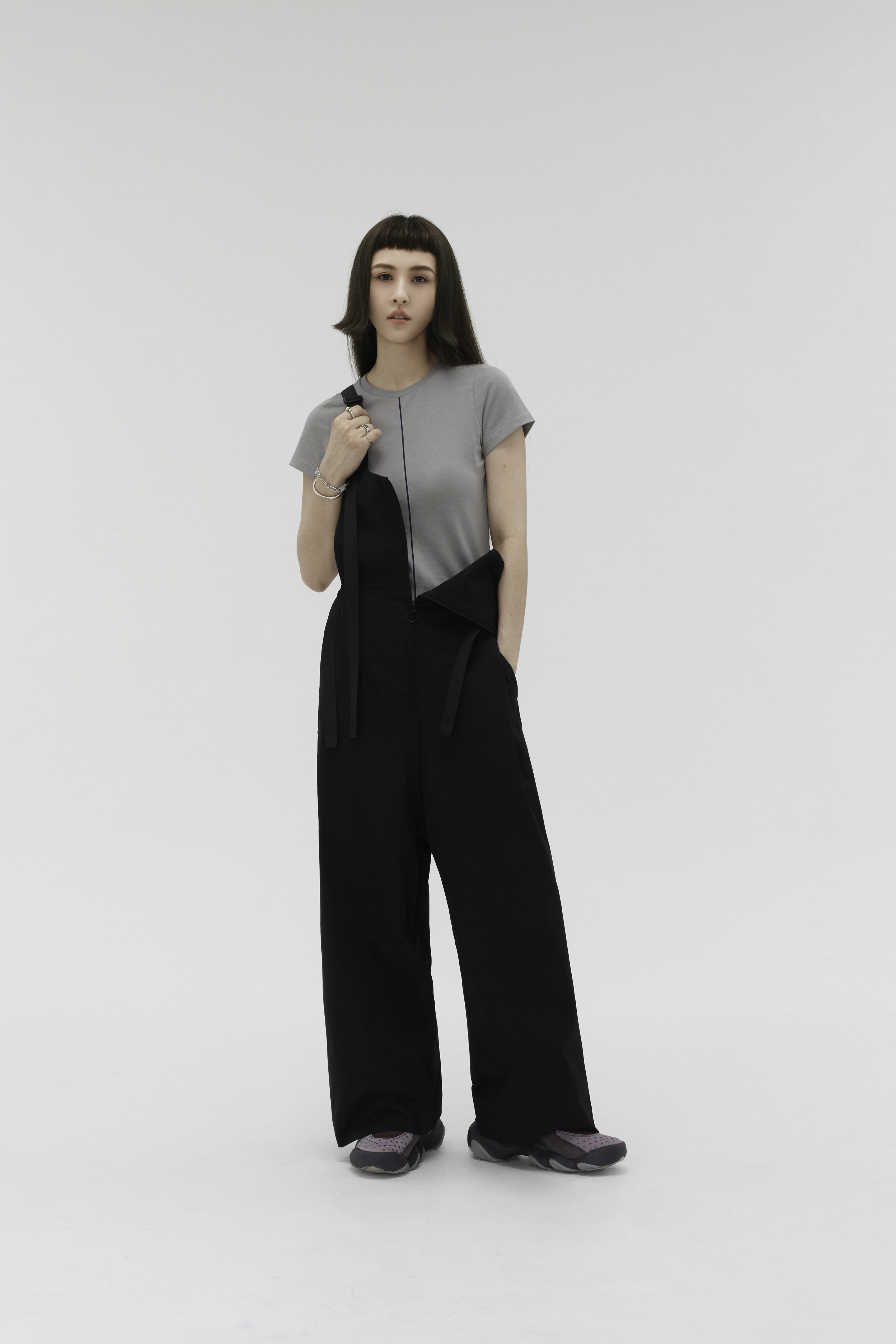 Workaday Wide-Leg Overalls | Black