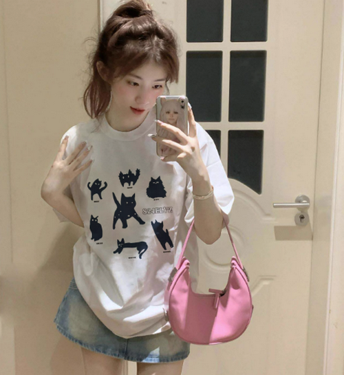 Hot selling short-sleeved T-shirt [White] [XS-2XL size] (please contact customer service to confirm the delivery size after placing the order)
