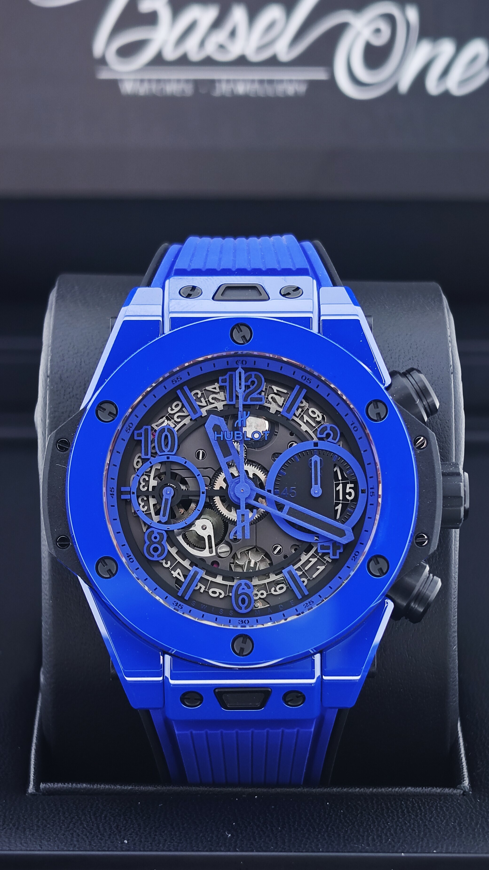 BRAND NEW HUBLOT 441.ES.5119.RX BIG BANG UNICO BLUE MAGIC CERAMIC 42 MM boutique exclusive limited 500 pcs